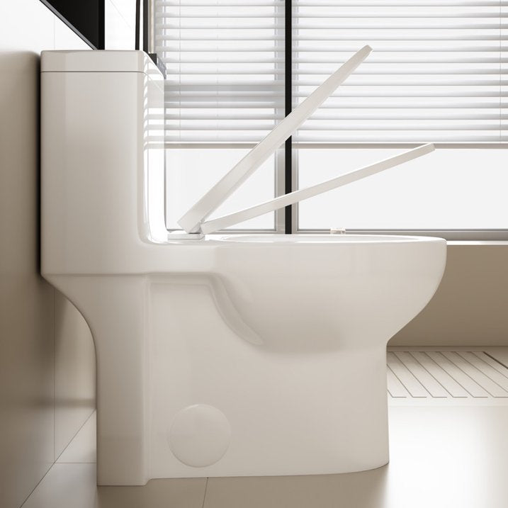 Largrcare Modern One Piece Toilet with Soft Close Seat , Elongated Toilet with Comfort Seat Height, ADA Chair Height 17.32", Dual Flush 1.1/1.6 GPF & MAP 1000g, Standard White Toilet Bowl