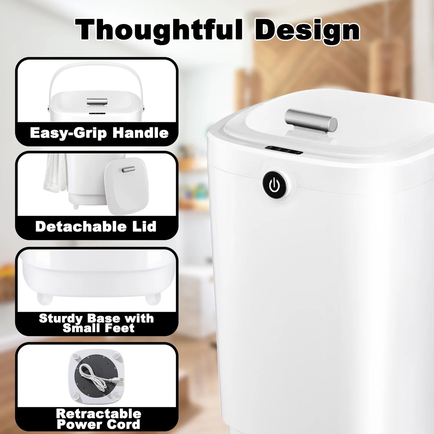 Largecare Towel Warmers for Bathroom 20L Towel Warmers Buckets Spa With 15/30/45/60 Timing Luxury Large Warmer Fits Up to Two Oversized Towels, Bathrobe, Towel, Blanket White