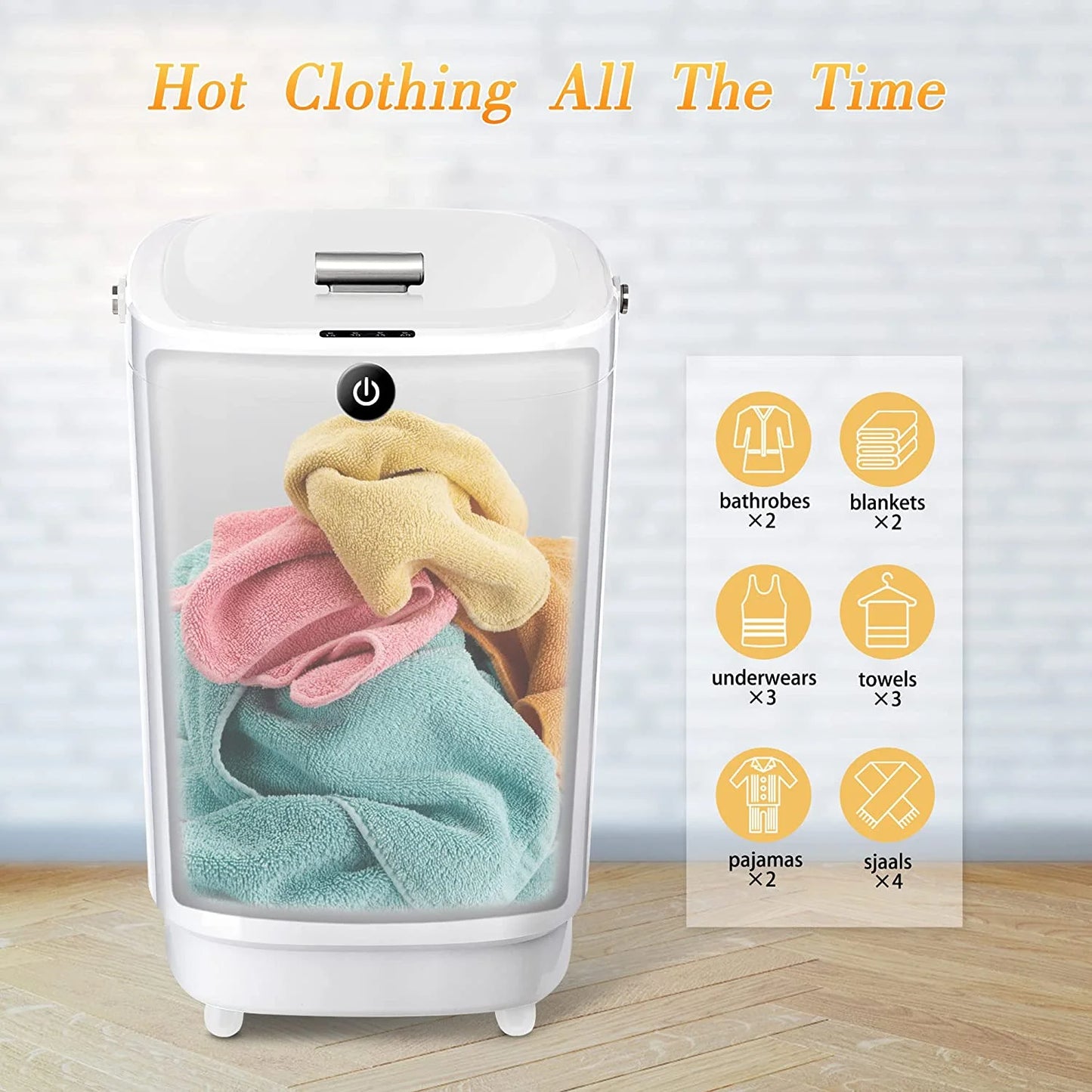 Largecare Towel Warmers for Bathroom 20L Towel Warmers Buckets Spa With 15/30/45/60 Timing Luxury Large Warmer Fits Up to Two Oversized Towels, Bathrobe, Towel, Blanket White