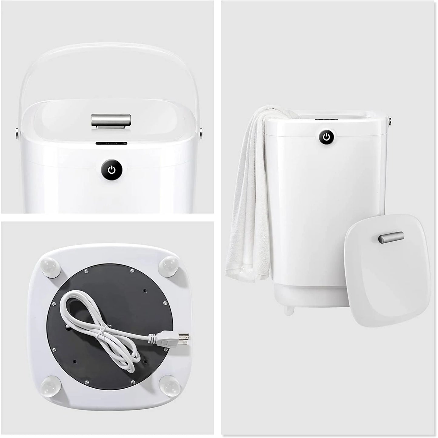 Largecare Towel Warmers for Bathroom 20L Towel Warmers Buckets Spa With 15/30/45/60 Timing Luxury Large Warmer Fits Up to Two Oversized Towels, Bathrobe, Towel, Blanket White